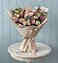 Букет цветов из:  Розы и Лизиантусы #REPLACE_PRED# Молоди