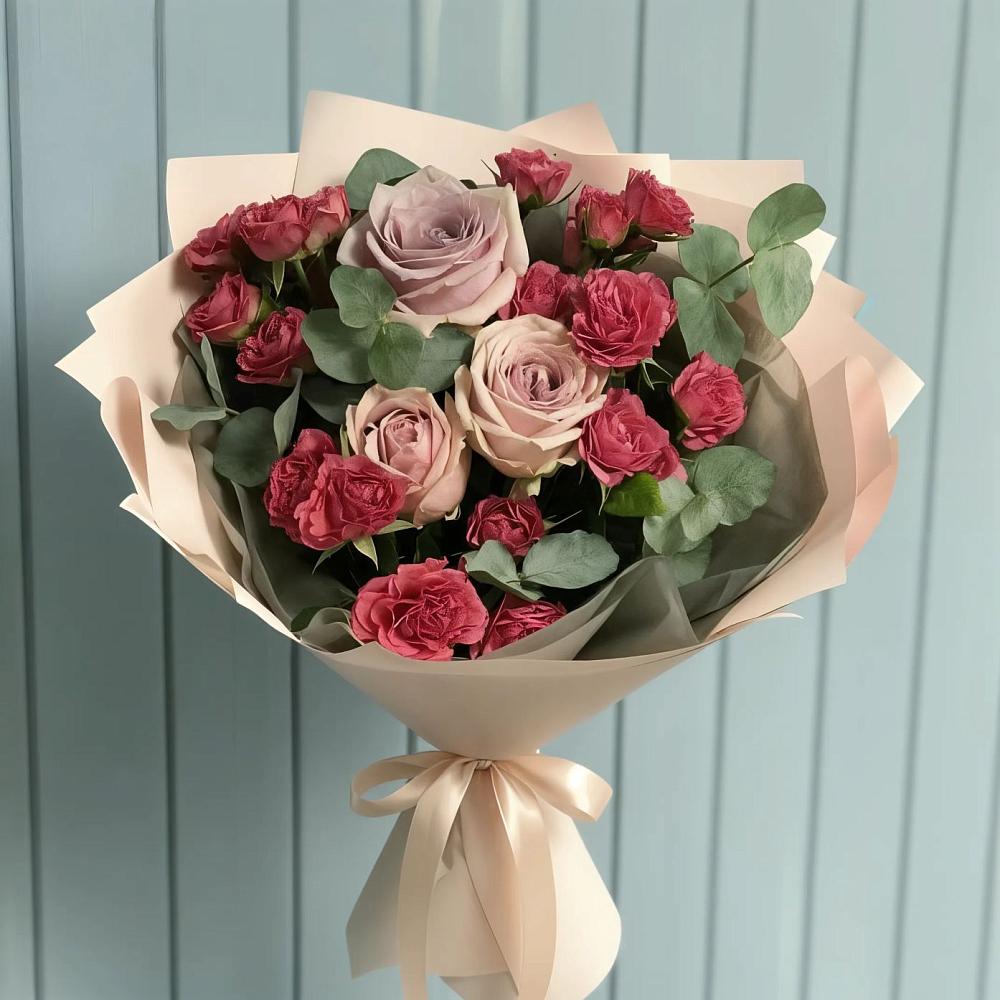 Букет цветов из: Гвоздики и Розы в Молоди