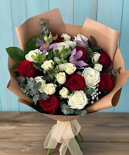 Букет цветов из:  Розы и Альстромерии в Молоди