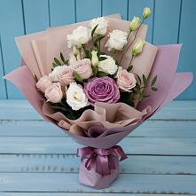 Букет цветов из:  Розы и Лизиантусы в Молоди