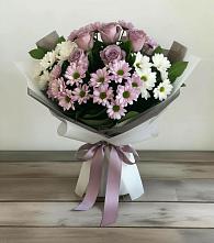 Букет цветов из:  Хризантемы и Розы в Молоди