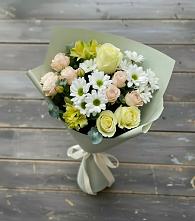 Букет цветов из:  Альстромерии, Розы и Хризантемы в Молоди