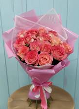 Букет 15 Розовых роз Равель в Молоди